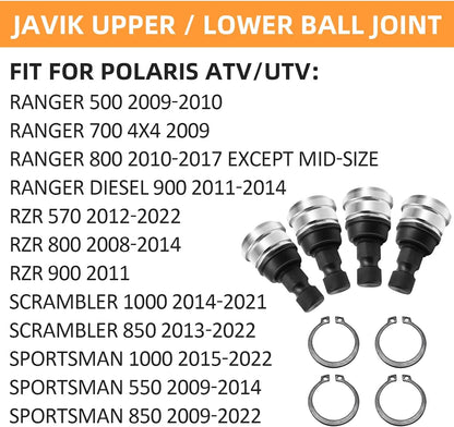 2Pcs Ball Joint for Polaris Big Boss Sportsman Ranger Scrambler Magnum Trail Boss Xplorer Xpedition ACE ATP, OEM 7061158 & 7080927 Mati Powersports