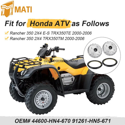 2Pcs Front Brake Drum & Dust Seal For Honda Rancher 350 2X4 TRX350TE/TM 2000-2006 44600-HN4-670