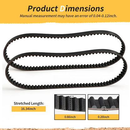 2PCS Cam Timing Belt For Honda GL1500 Gold Wing Valkyrie 1500 1988-2003 14401-MN5-004