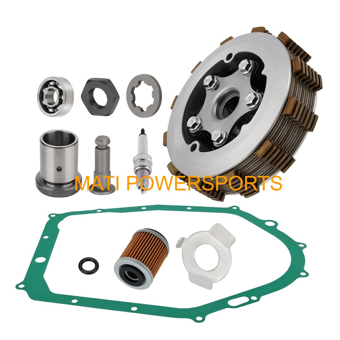 Heavy Duty Clutch Assembly Kit & Lock Nut Kit & Gasket For Yamaha YFM350 U/X/FW/FWJ/ER/F YFP350 YFM400F