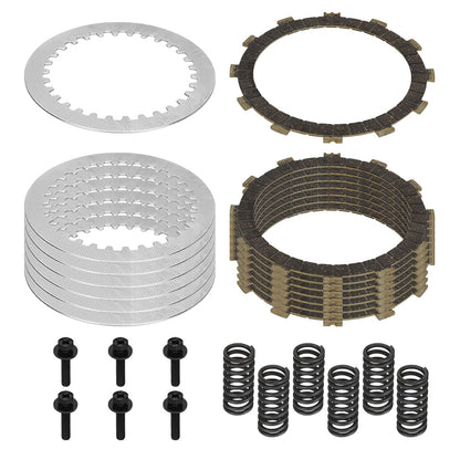 Heavy Duty Clutch Friction Steel Plates w/Spring Bolt For Yamaha YZ250 2002-2024