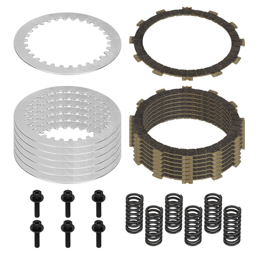 Heavy Duty Clutch Friction Steel Plates w/Spring Bolt For Yamaha YZ250 2002-2024