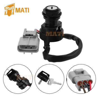 Ignition Key Switch for Yamaha Big Bear YFM400 Grizzly YFM700/550/400 Kodiak YFM700/450 Grizzly YFM660 Kodiak 400 28P-82510-00-00 28P-82510-01-00