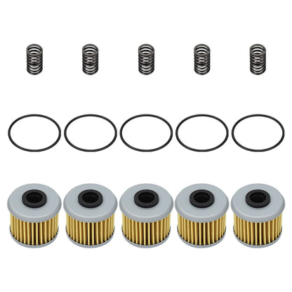 5PCS Oil Filter With O-Ring Spring For Honda CRF150R CRF250 CRF450 TRX450R/ER 2002-2024 15412-MEN-671