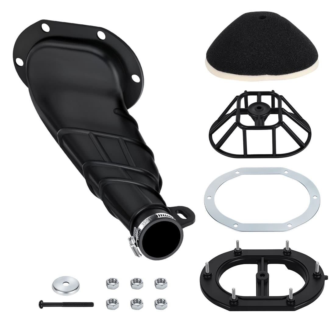 Intake Duct Tube Joint & Air Filter Kit & Cage Guide Holder Plate For Yamaha Blaster 200 YFS200 1988-2006