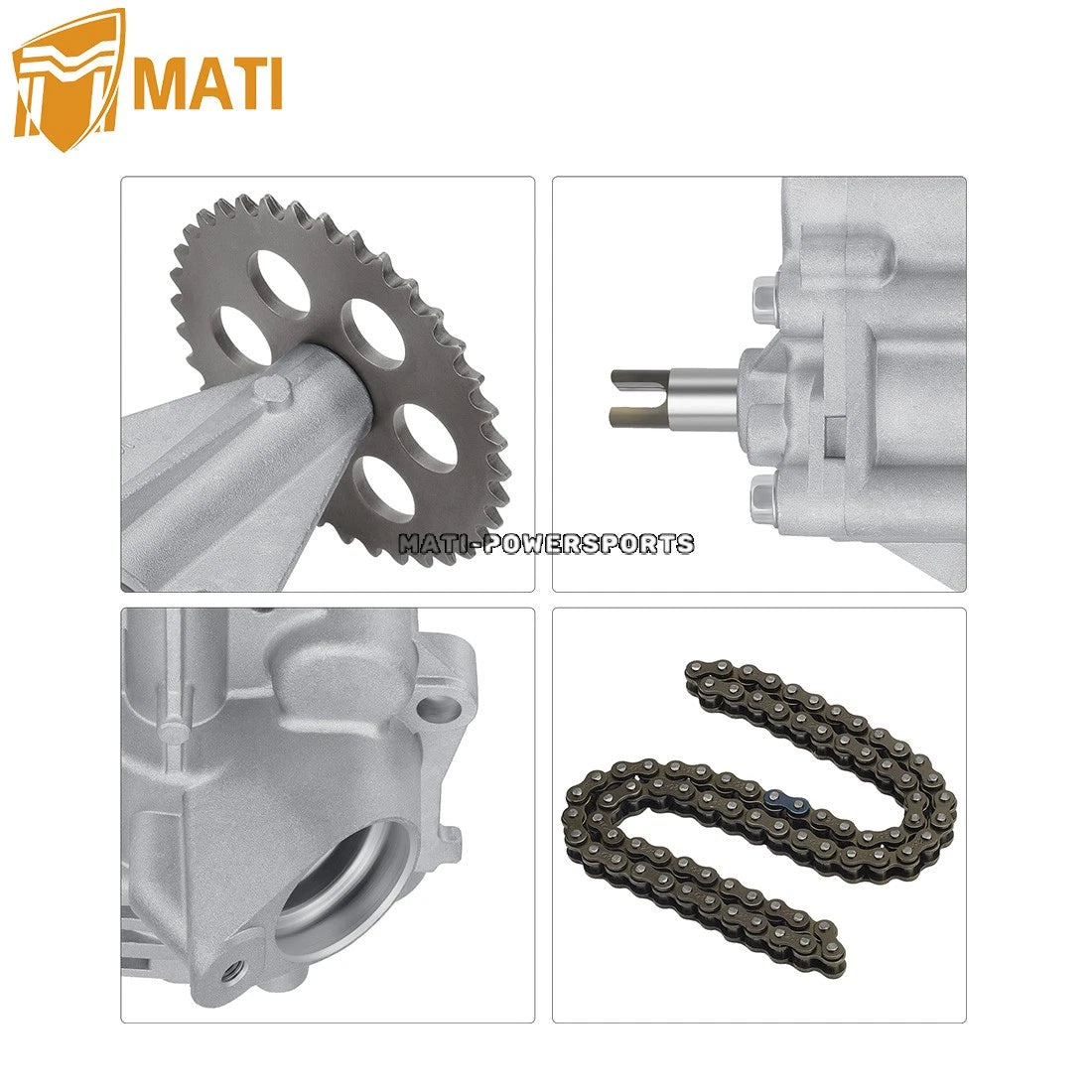 Engine Oil Pump & Chain For Polaris RZR PRO Turbo XP XP4 2020-2025 3023141 3222191