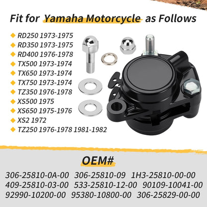 Front Brake Caliper Assembly For Yamaha RD250 RD350 RD400 TX500 TX650 TX750 TZ250 TZ350 XS500 XS650 306-25810-0A-00 306-25810-09