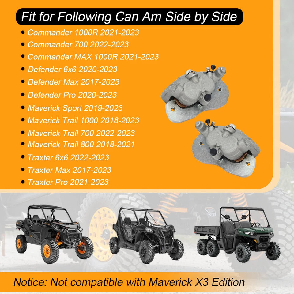 Rear Brake Caliper With Pads For Can-Am Commander Defender Maverick Traxter 1000 2018-2023 705601889