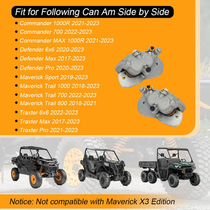 Rear Brake Caliper With Pads For Can-Am Commander Defender Maverick Traxter 1000 2018-2023 705601889