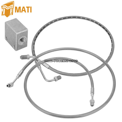 Rear Brake Hose Lines & Fitting Cross for Polaris 500 425 TM 650 2000-2004 7052293