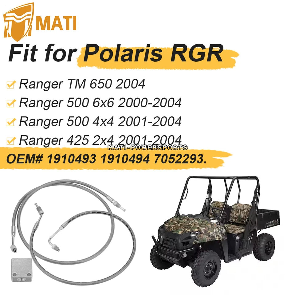 Rear Brake Hose Lines & Fitting Cross for Polaris 500 425 TM 650 2000-2004 7052293