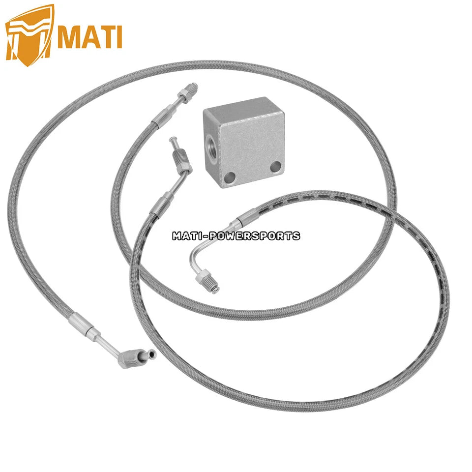 Rear Brake Hose Lines & Fitting Cross for Polaris 500 425 TM 650 2000-2004 7052293