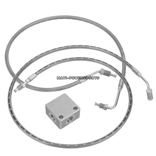 Rear Brake Hose Lines & Fitting Cross for Polaris 500 425 TM 650 2000-2004 7052293