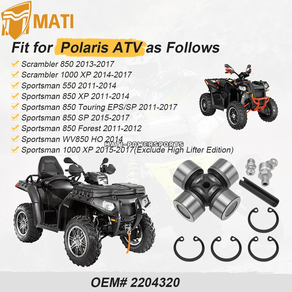 Front Drive Shaft U-Joint For Polaris Sportsman 550 850 1000 XP 2011-2017 Scrambler 850 1000 XP 2013-2017 2204320