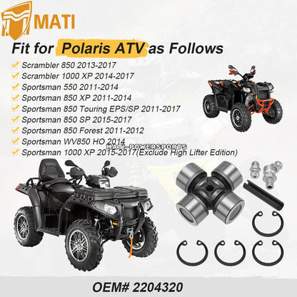 Front Drive Shaft U-Joint For Polaris Sportsman 550 850 1000 XP 2011-2017 Scrambler 850 1000 XP 2013-2017 2204320