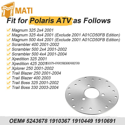 Rear Brake Disc Rotor for Polaris Scrambler 400 500 Magnum 325 500 Trail Boss 325 330 Trail Blazer 250 400 Xpedition 325 425 5243678