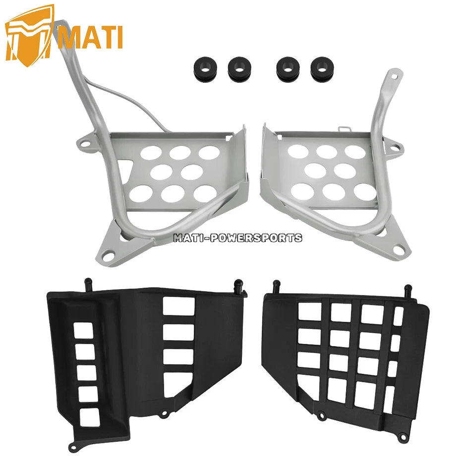 Left & Right Nerf Bars & Heel Guards Footrest For Yamaha Banshee 350 YFZ350 1990-2006 3GD-27445-00-00