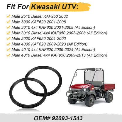 2Pcs Front/Rear Brake Drum Seal for Kawasaki KAF620 KAF950 92093-1543