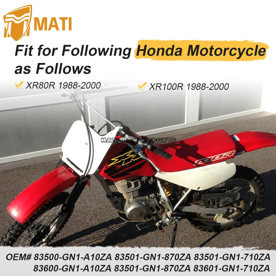Side Panels Plates Covers Kit for Honda XR80R XR100R 1988-2000 83500-GN1-A10ZA