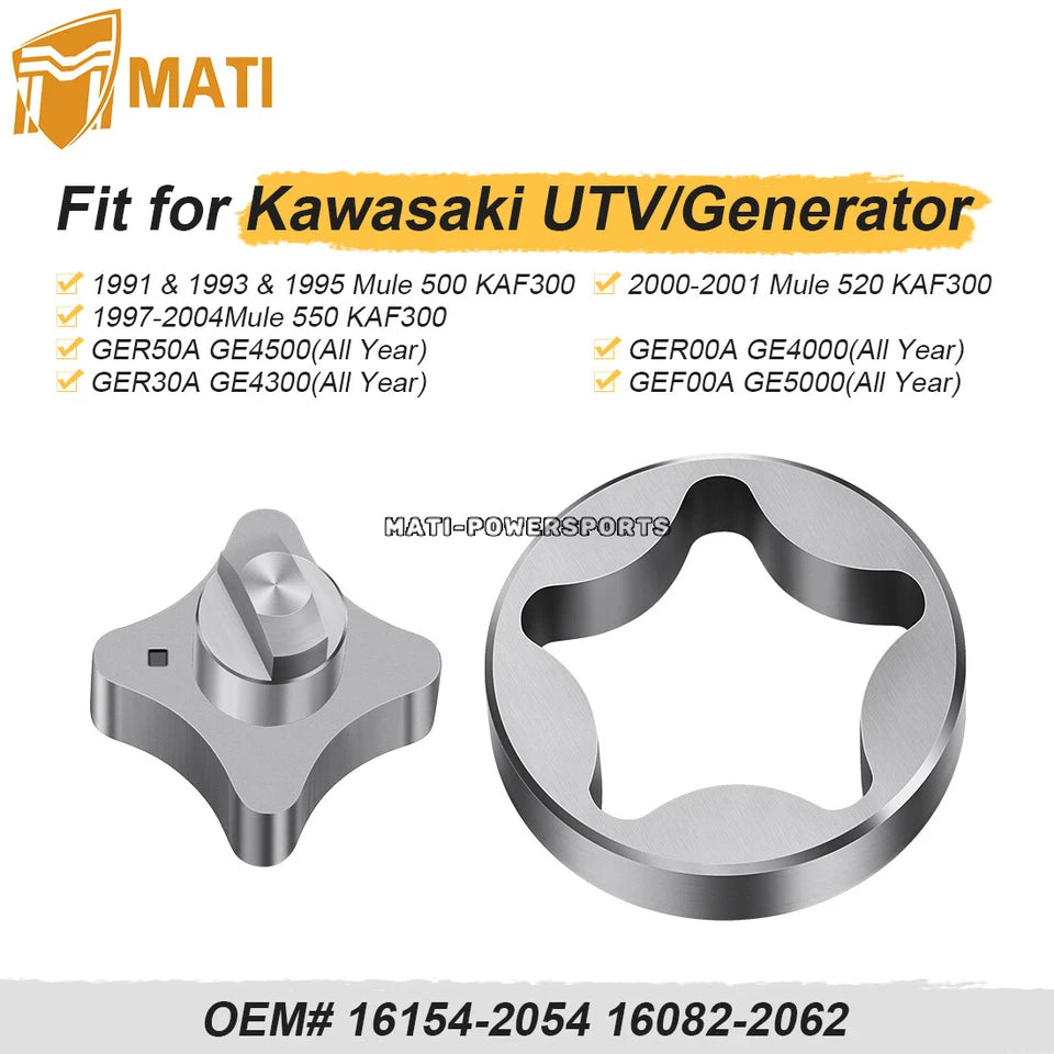 Inner &amp; Outer Oil Pump Rotor for Kawasaki KAF300 Mule 500 520 GER50A GE4500 /GER30A GE4300 /GER00A GE4000 /GEF00A GE5000