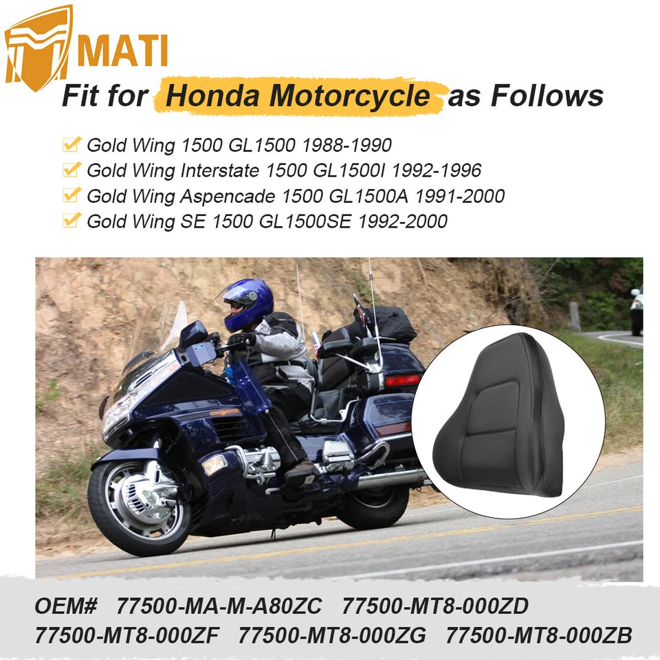 Passenger Backrest Back Pad for Honda Gold Wind GL1500 I/A/SE 1988-2000 77500-MAM-A80ZC 77500-MT8-000ZD