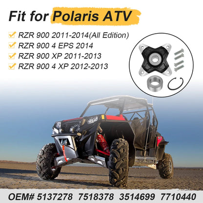 Rear Wheel Hub & Bearing Kit For Polaris RZR 900 4 EPS/XP/4 XP 2011-2014 5137278