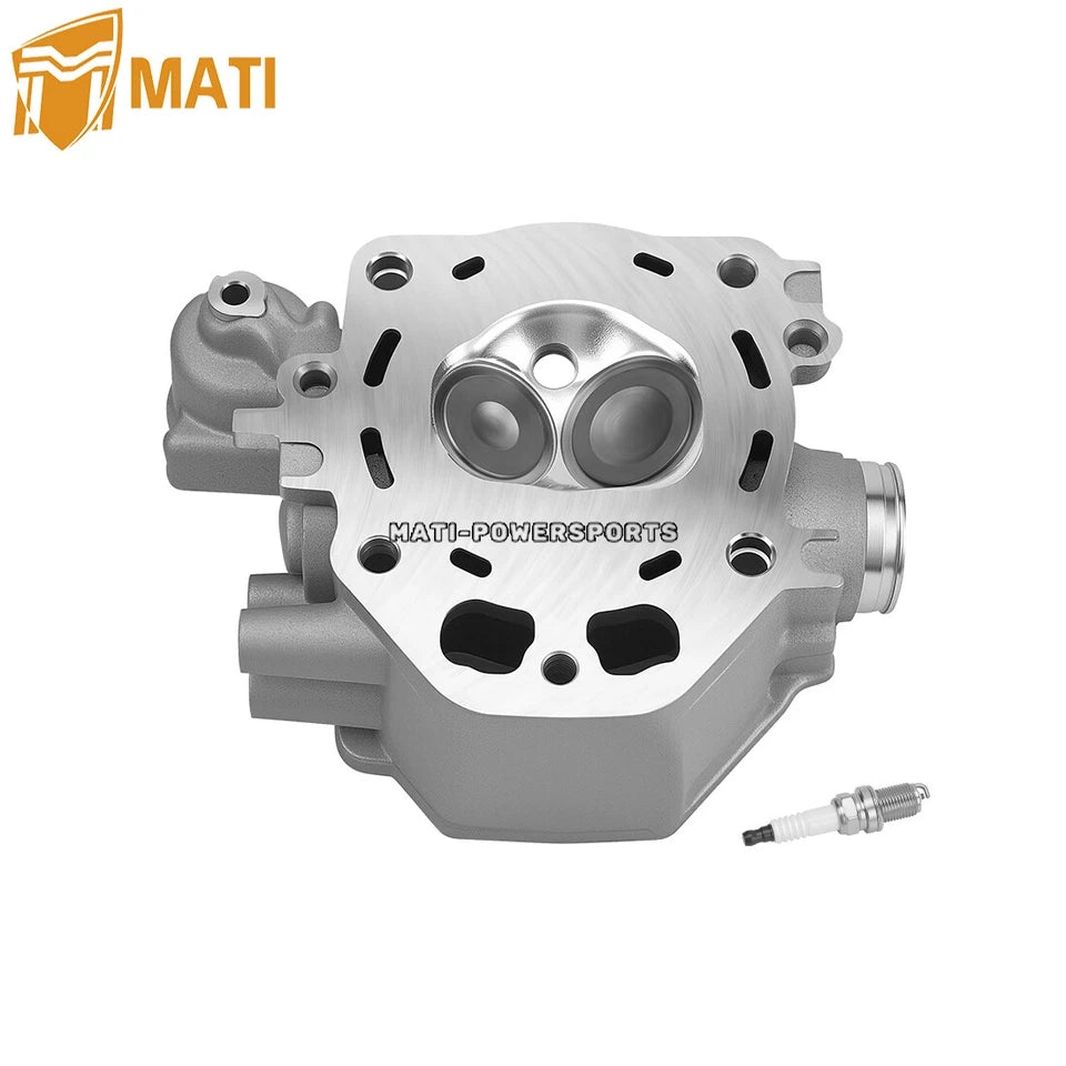 Cylinder Head & Spark Plug For Honda Rancher 420 Rubicon Foreman 500 Pioneer 500 TRX420 TRX500 SXS500 2009-2024