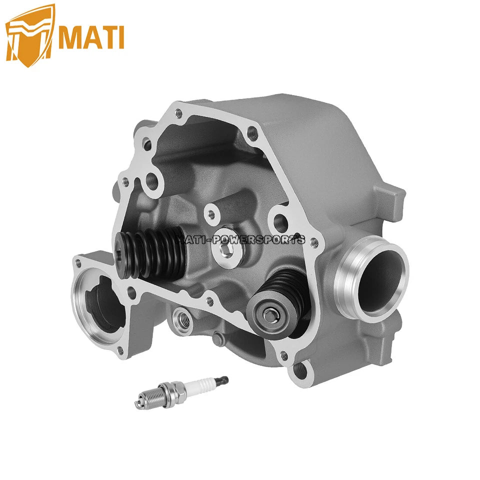Cylinder Head & Spark Plug For Honda Rancher 420 Rubicon Foreman 500 Pioneer 500 TRX420 TRX500 SXS500 2009-2024