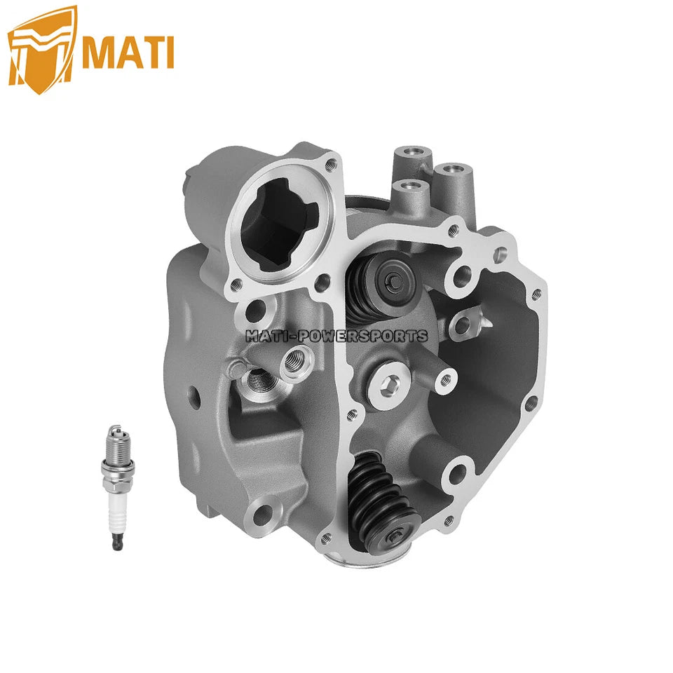 Cylinder Head & Spark Plug For Honda Rancher 420 Rubicon Foreman 500 Pioneer 500 TRX420 TRX500 SXS500 2009-2024