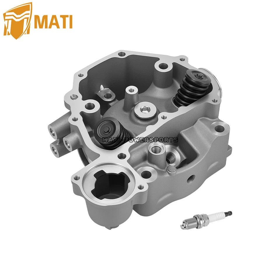 Cylinder Head & Spark Plug For Honda Rancher 420 Rubicon Foreman 500 Pioneer 500 TRX420 TRX500 SXS500 2009-2024
