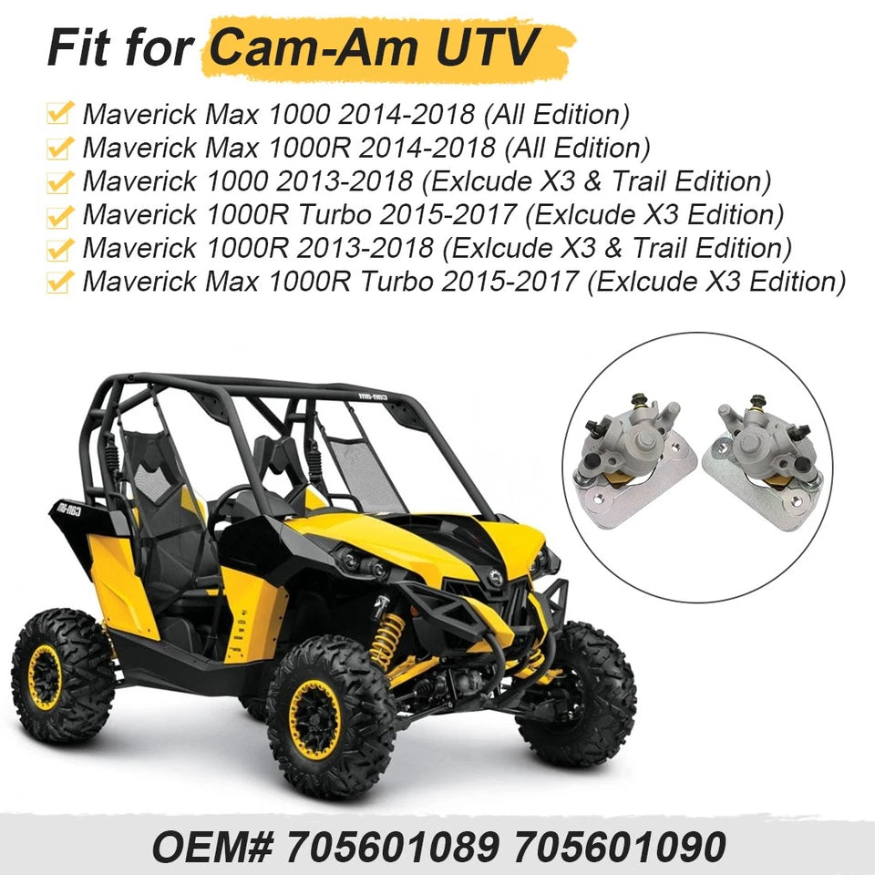 Rear Left & Right Brake Caliper for Cam-Am Maverick (Max) 1000 1000R 1000R Turbo 2013-2018 705601089