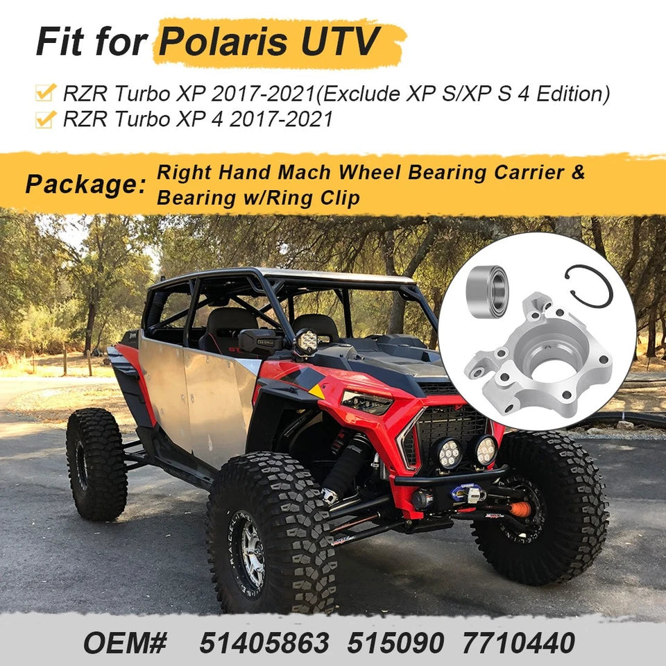 Rear Right Hand Mach Wheel Bearing Carrier & Bearing Set For Polaris RZR Turbo XP /XP 4 2017-2021 5140586