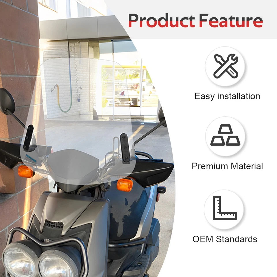 Scooter Windshield & Hardware For Yamaha Zuma 125 YW125 2009-2021 ABA-32S06-00-00