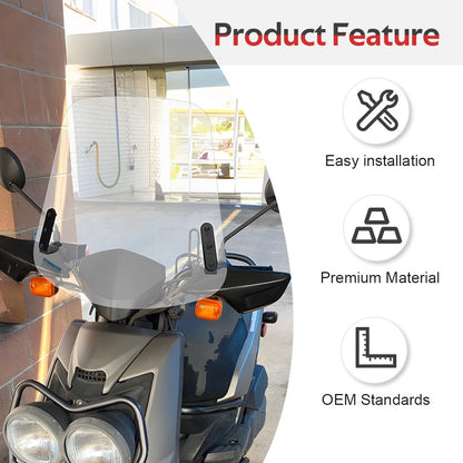 Scooter Windshield & Hardware For Yamaha Zuma 125 YW125 2009-2021 ABA-32S06-00-00