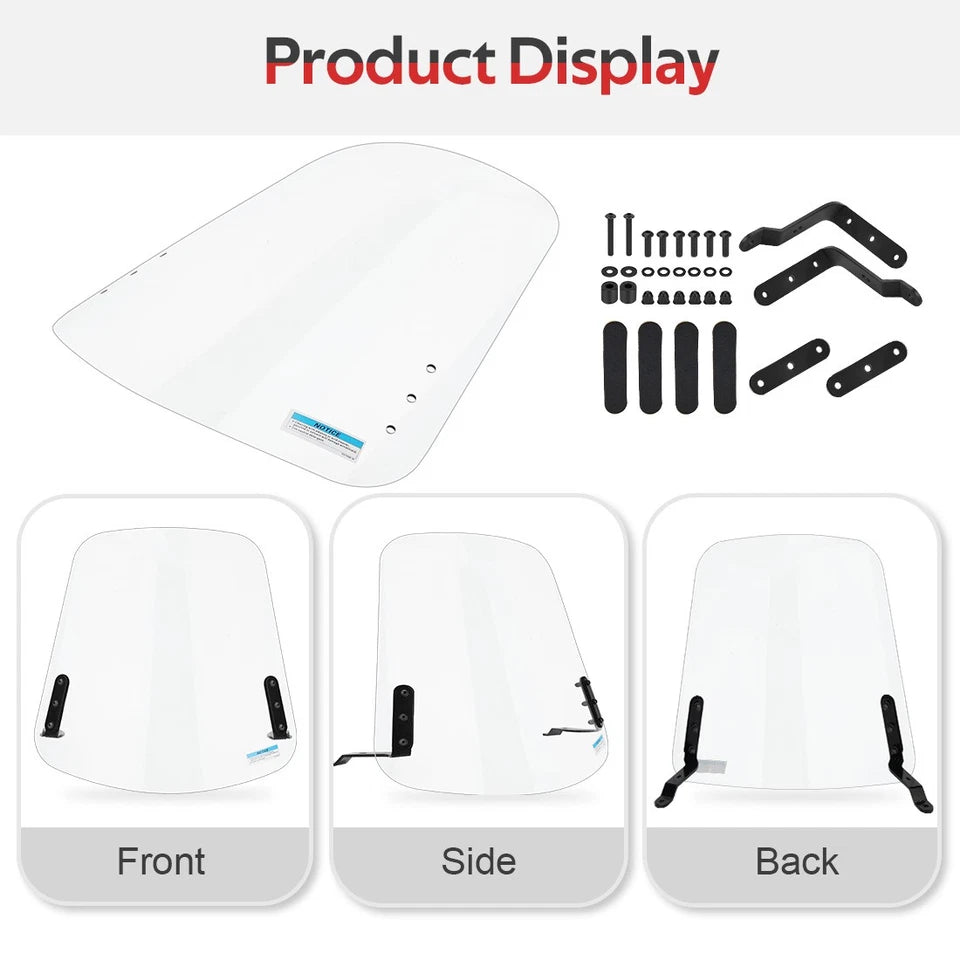 Scooter Windshield & Hardware For Yamaha Zuma 125 YW125 2009-2021 ABA-32S06-00-00