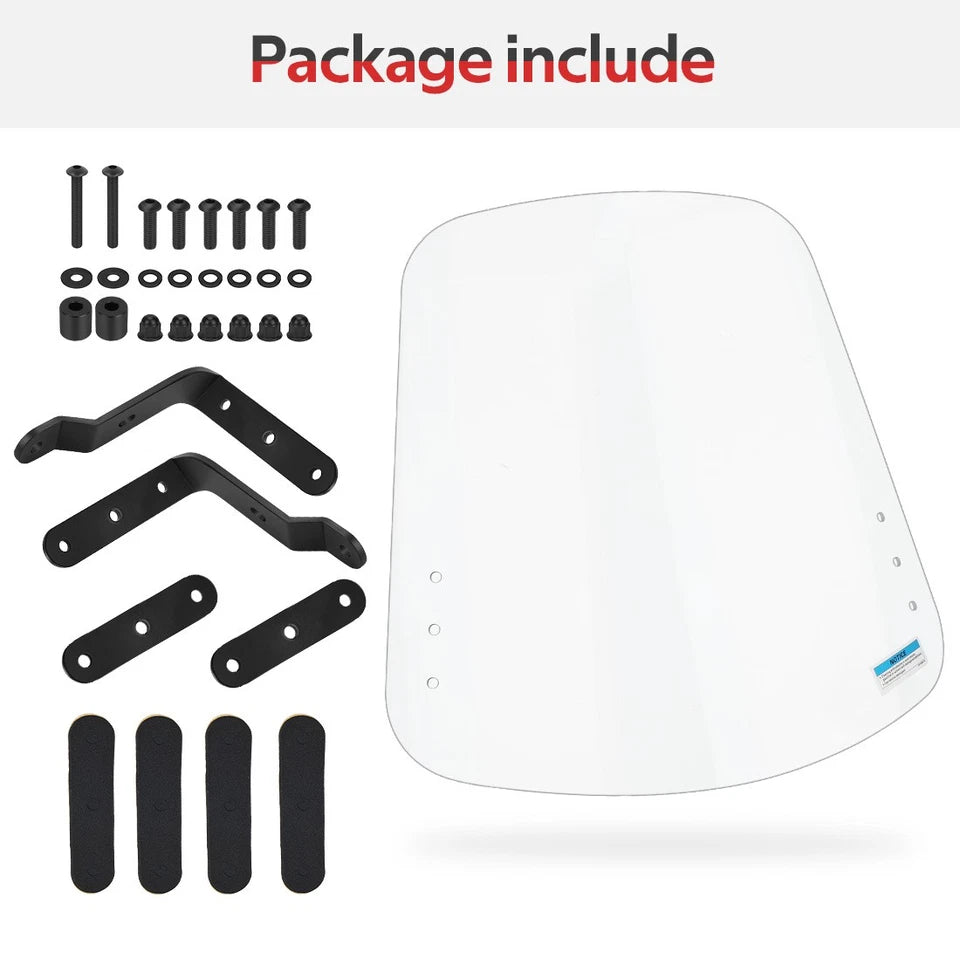 Scooter Windshield & Hardware For Yamaha Zuma 125 YW125 2009-2021 ABA-32S06-00-00