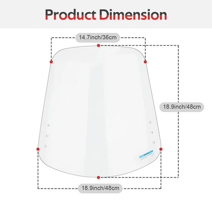 Scooter Windshield & Hardware For Yamaha Zuma 125 YW125 2009-2021 ABA-32S06-00-00