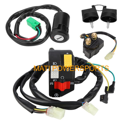 Handlebar Key Starter Relay Switch Kit for Honda TRX450ER Electric Start 2006-2014