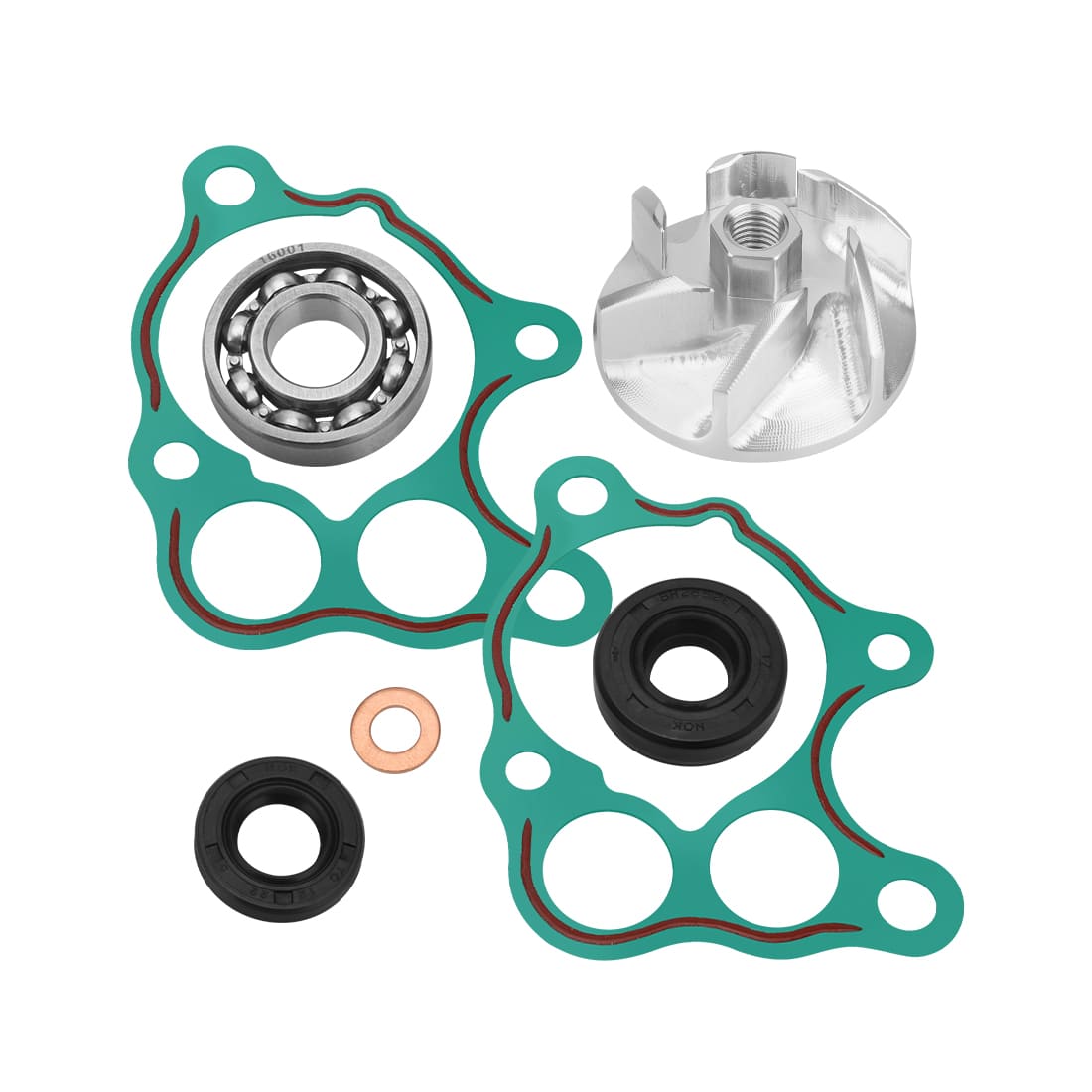 Water Pump Impeller & Gasket Rebuild Kit For Honda CR500R 1986-2001 19215-KA5-690