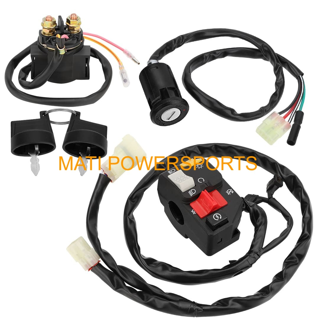 Handlebar & Key Starter & Relay Switch Kit For Honda TRX400EX Sportrax 400EX 1999-2004