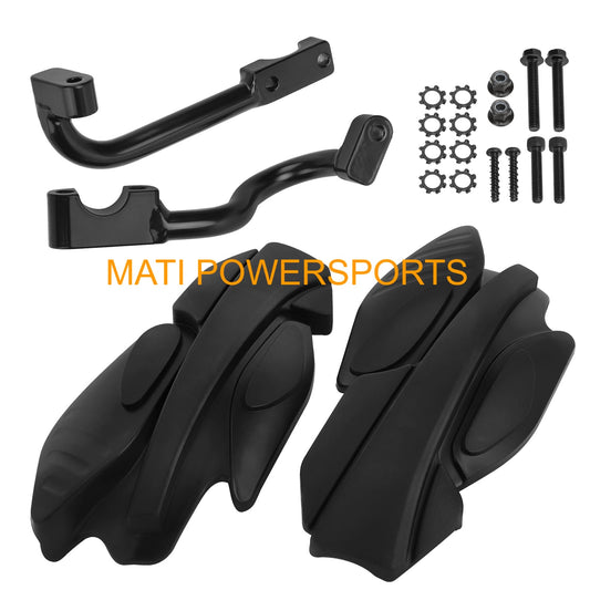 Kit de protège-mains et de supports de montage pour motoneige Polaris ATV Sportsman Scrambler Switchback Assault Rush RMK Indy Dragon IQ 800 OEM : 2889341 2879380 2876846