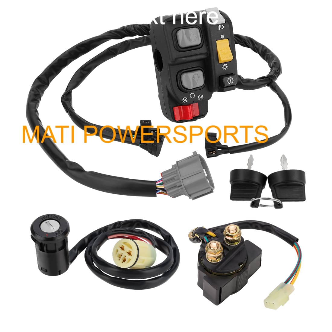 Handlebar & Key Starter & Relay Switch Kit for Honda Rancher 420 ES AT TRX420FE/FPE/TE/FA/FPA 2007-2013