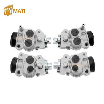 Front Left & Right Brake Wheel Cylinders Drums Shoes Kit for Honda Rancher 350 TRX350FE/FM 4x4 2004-2006