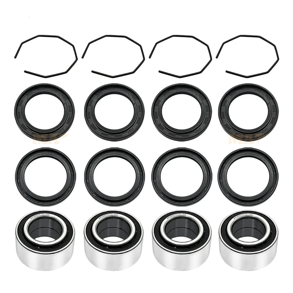 4 Set Front & Rear Wheel Hub Bearings Seals Kit for Arctic Cat 250 300 400 500 0402-275 0402-085 0402-069 0402-089 0423-034 Mati Powersports