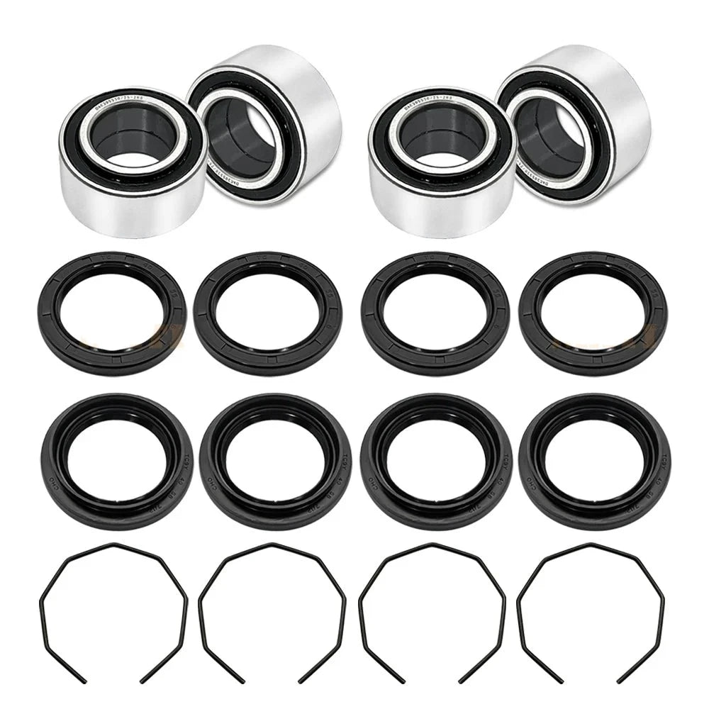 4 Set Front & Rear Wheel Hub Bearings Seals Kit for Arctic Cat 250 300 400 500 0402-275 0402-085 0402-069 0402-089 0423-034 Mati Powersports