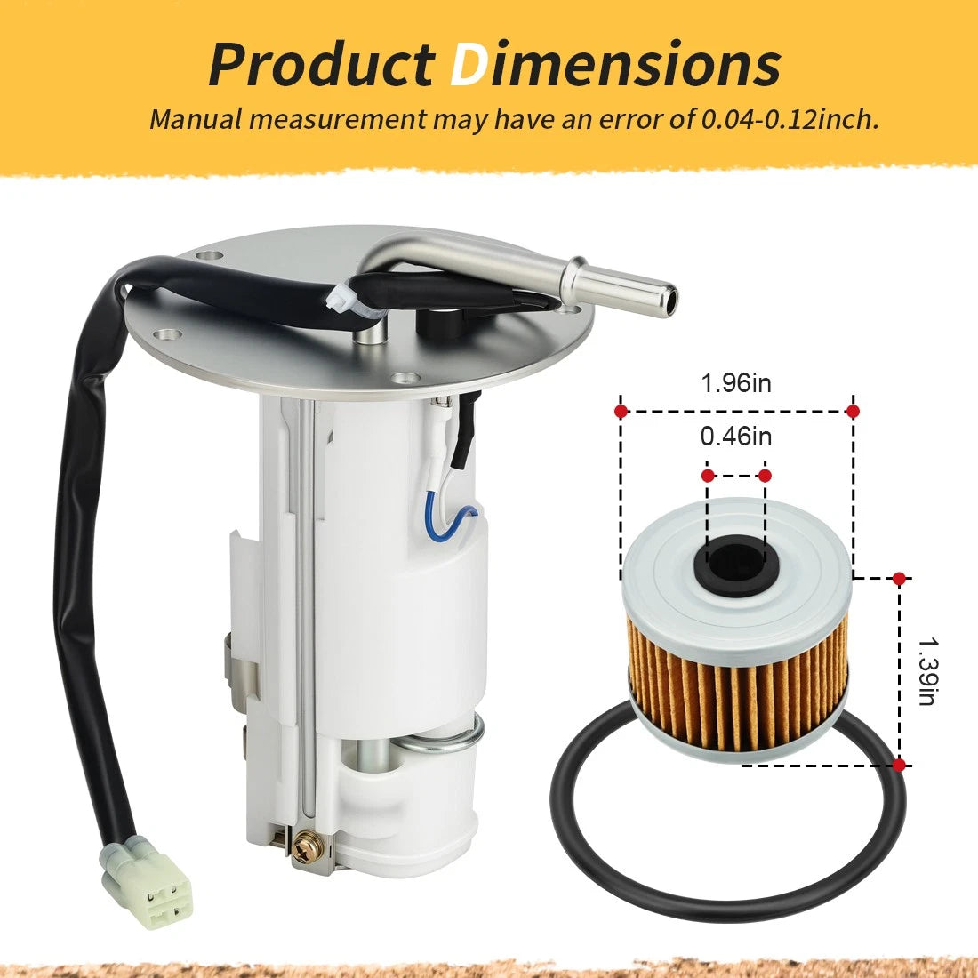 For Kawasaki KFX450R 2008-2014 Fuel Pump Assembly w/ Oil Filter 49040-0020 49040-0831
