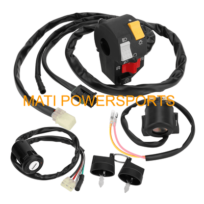 Handlebar Key Starter Relay Switch Kit for Honda TRX250EX Sportrax 2001-2005 35020-HN6-003