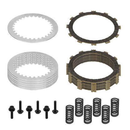 Heavy Duty Clutch Friction Steel Plates w/Spring Bolt For Yamaha YZ250 2002-2024