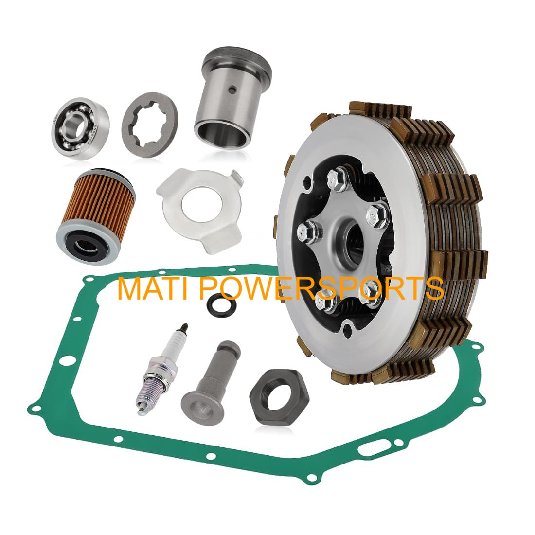 Heavy Duty Clutch Assembly Kit & Lock Nut Kit & Gasket For Yamaha YFM350 U/X/FW/FWJ/ER/F YFP350 YFM400F