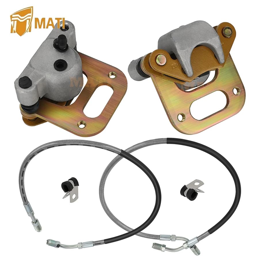 Front Brake Calipers & Hose Lines for Polaris Big Boss 350L 400L 500 Diesel 455 1930631 1930753